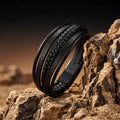 Leather Bracelet for Men with Magnetic Lock | Premium Gift for Him