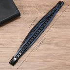 Men's Genuine Leather Bracelet with Magnetic Clasp | Best Gift Choice for Him