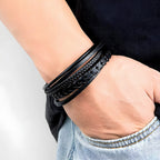 Men's Genuine Leather Bracelet with Magnetic Clasp | Best Gift Choice for Him