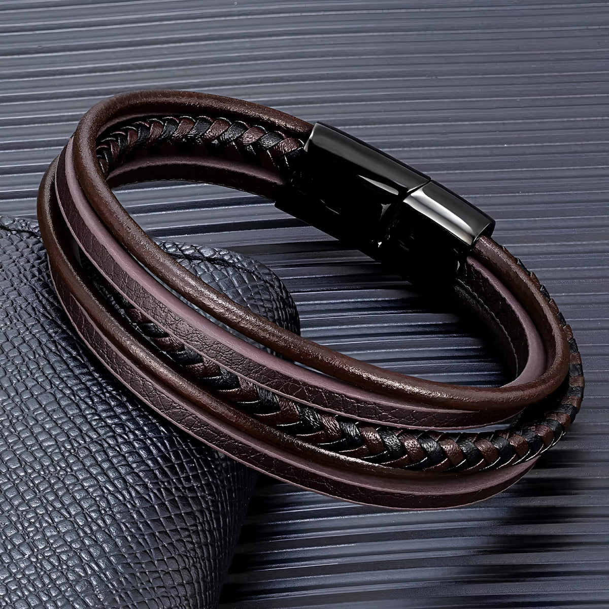 Leather Bracelet for Men with Magnetic Lock | Premium Gift for Him