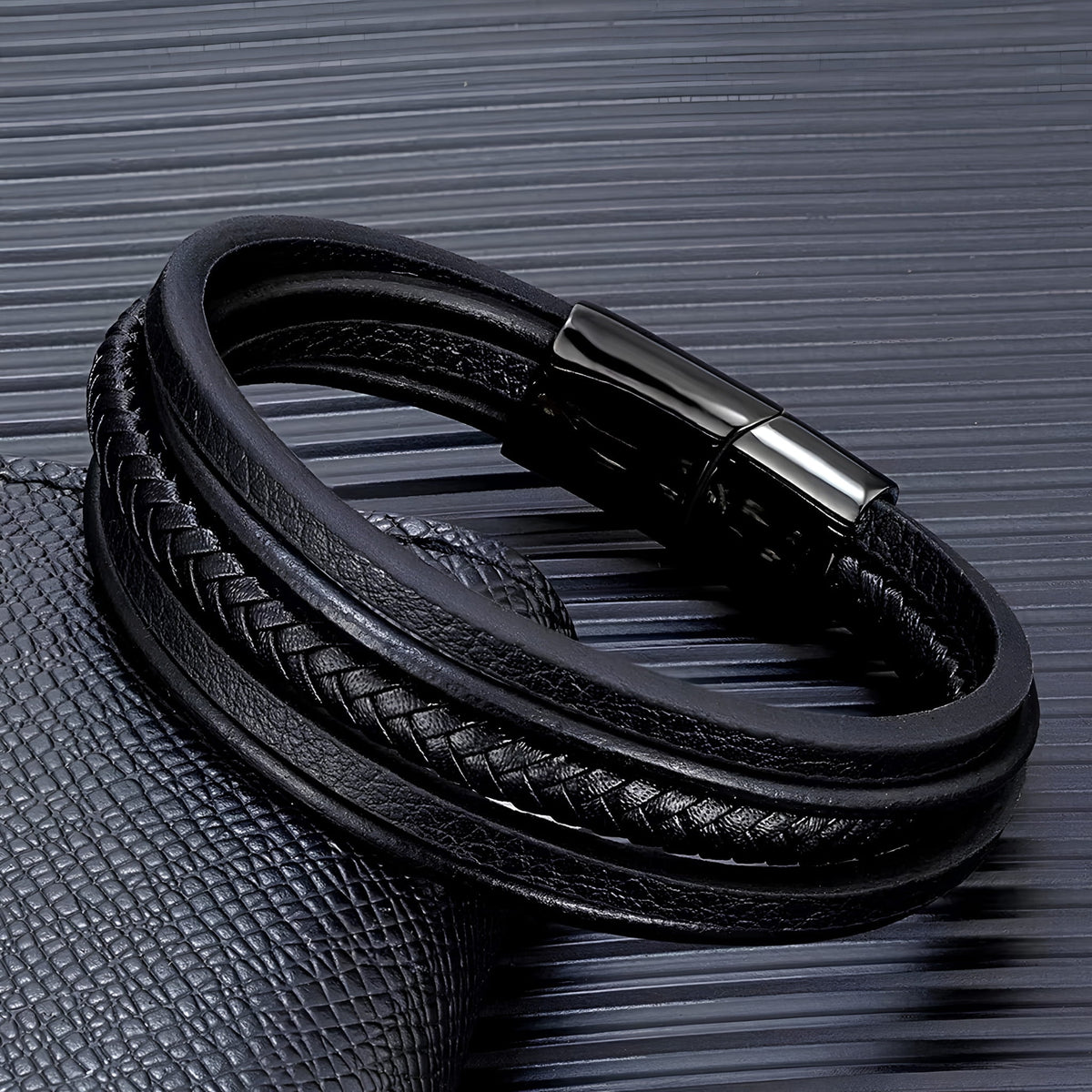 Leather Bracelet for Men with Magnetic Lock | Premium Gift for Him
