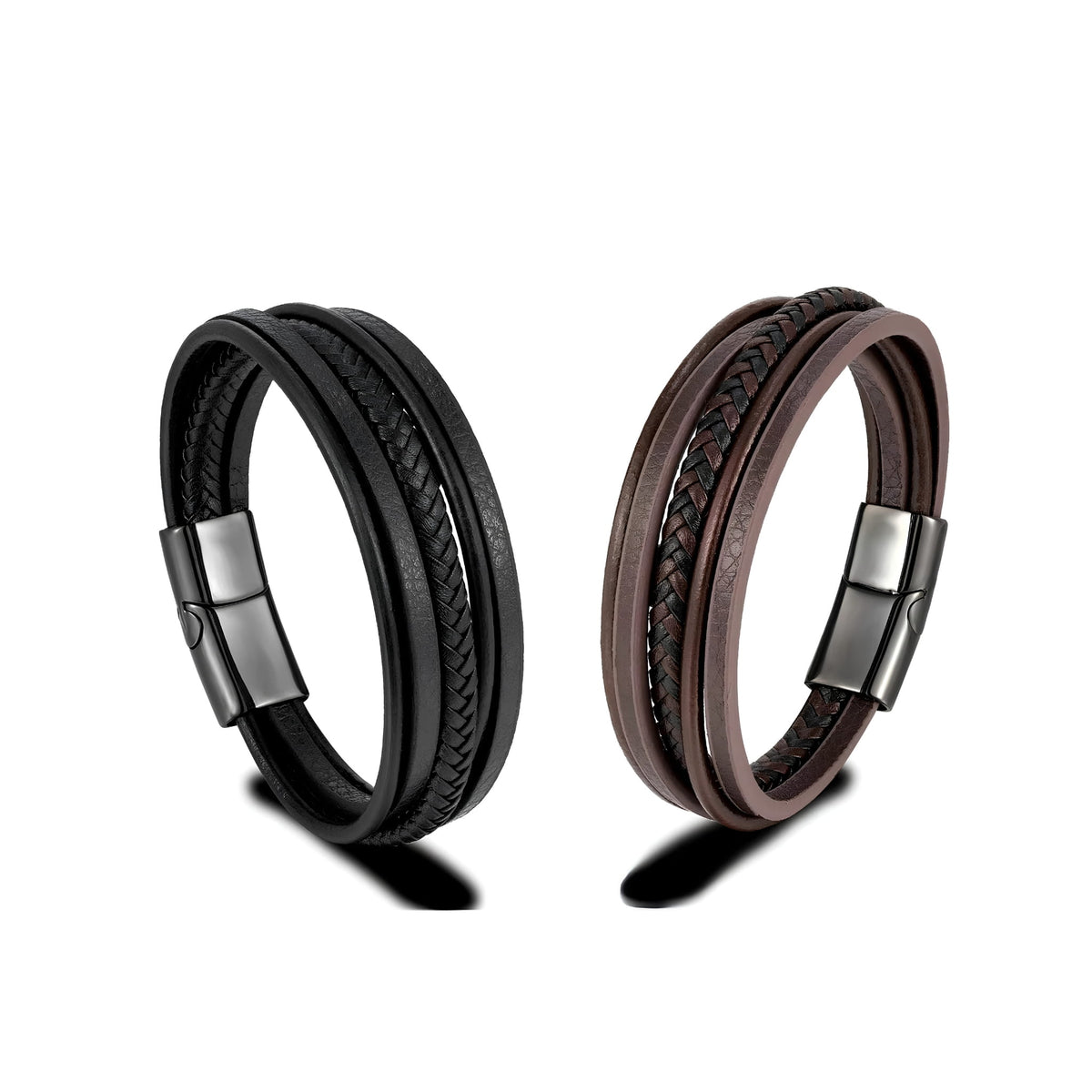 Leather Bracelet for Men with Magnetic Lock | Premium Gift for Him