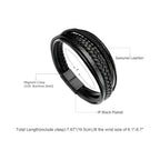 Leather Bracelet for Men with Magnetic Lock | Premium Gift for Him