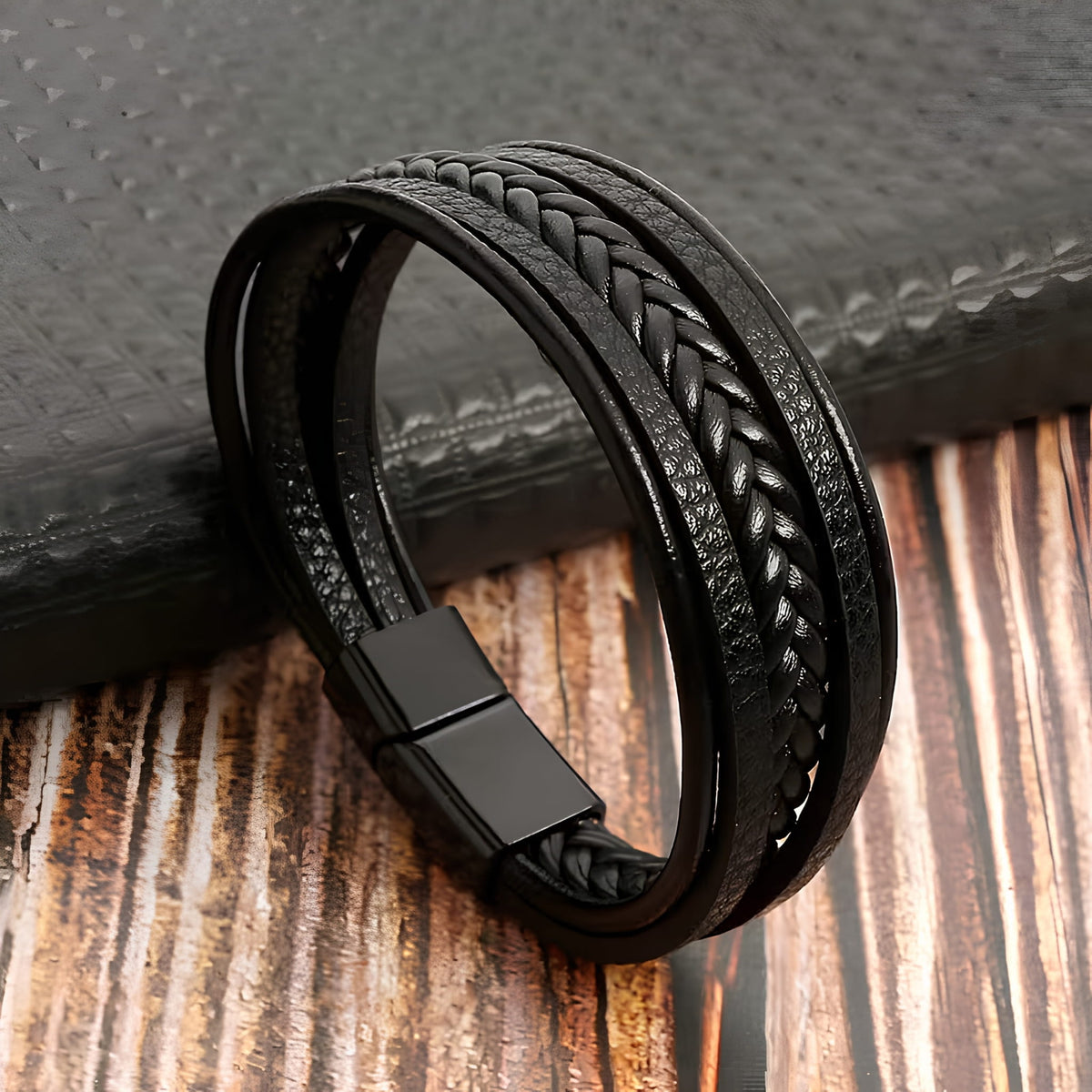 Leather Bracelet for Men with Magnetic Lock | Premium Gift for Him